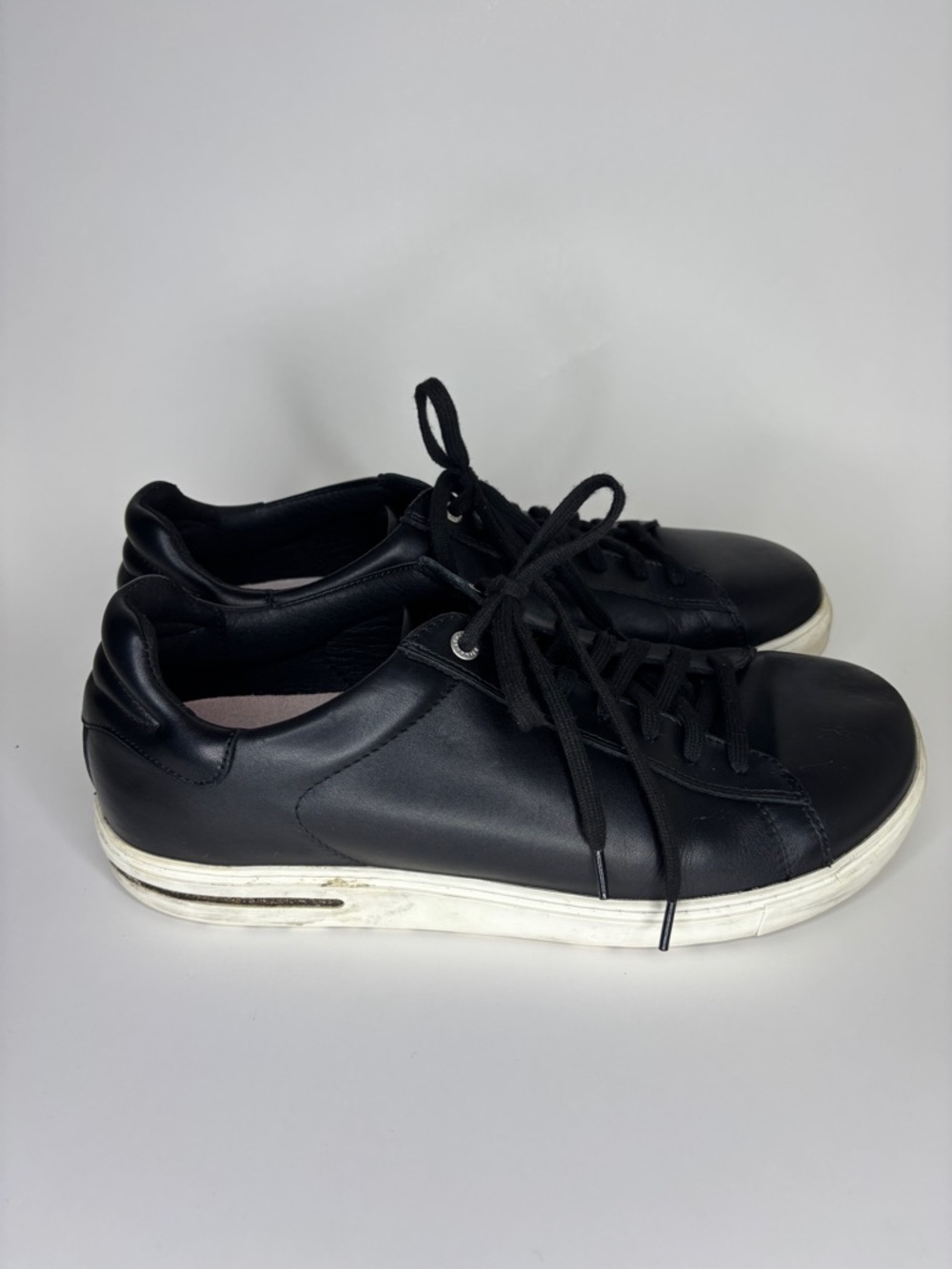 Birkenstock Bend Low Black Leather Sneakers Men Size EU 44 US 11 Lace Up Comfort